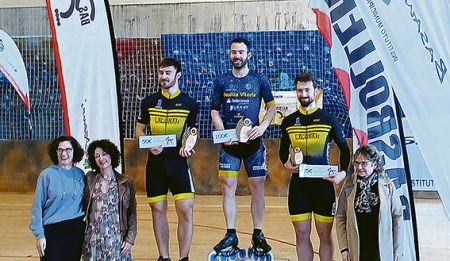 Peula y Sola ganan el X Trofeo Basauri de Patinaje de Velocidad basrollr podio masculino 1