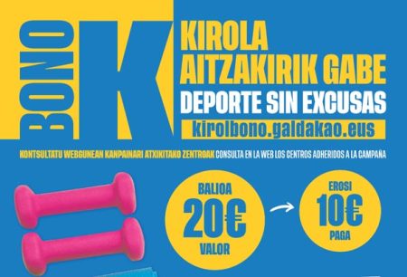 Bonos de descuento para los centros deportivos BONO KIROLA