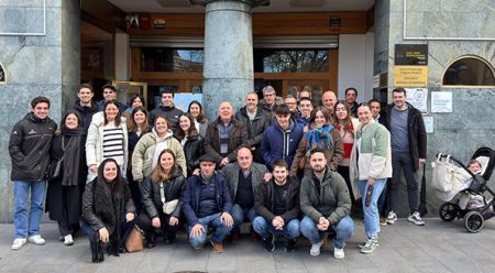 Díez Antxustegi, Ipiñazar, Elkoroiribe y Ferreño comparten su experiencia en política con la militancia jeltzale Durangoko Batzokiko ekitaldia