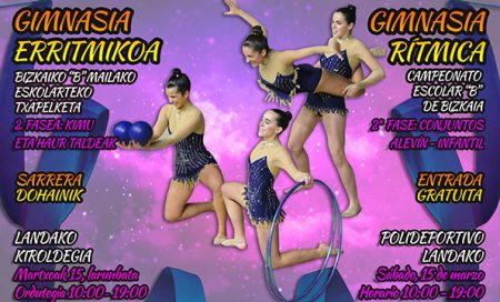 Segunda fase del Campeonato Escolar B de Bizkaia gimnasia ritmica 1