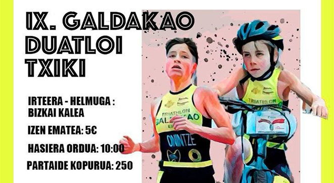 Afecciones en el tráfico, el domingo 30, por el IX Galdakao Duatloi Txiki
