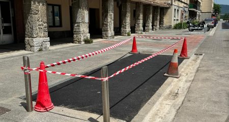 Siguen adelante las obras del nuevo aparcamiento de motos en San Fausto obras