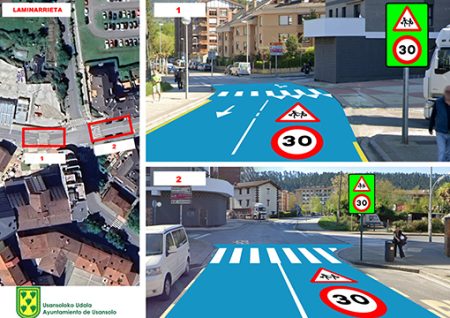 Usansolo reordenará de aparcamientos, tráfico y pasos peatonales aparcamiento2