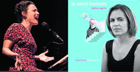 La escritora Katixa Agirre y la cantante Sheila Blanco en Torrezabal mairi2