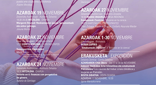 Un programa de reflexión con motivo del 25N repite el «¡No a la violencia machista!» AZAROAK 25 1