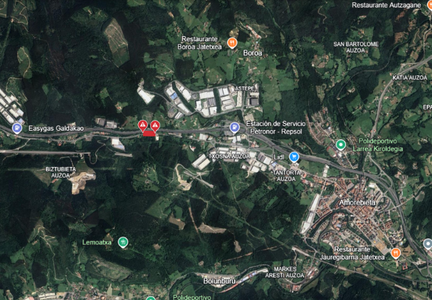 Afección en la N-634 esta noche, a la altura de Gumuzio, por las obras de la bicipista afekzioagumuzioaza1314web