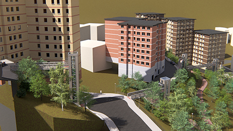 Inician la licitación para las obras de los ascensores entre El Kalero y Basozelai Imagen del proyecto. (BU)