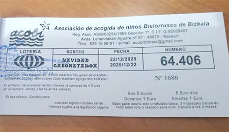 Billete de lotería de Acobi.