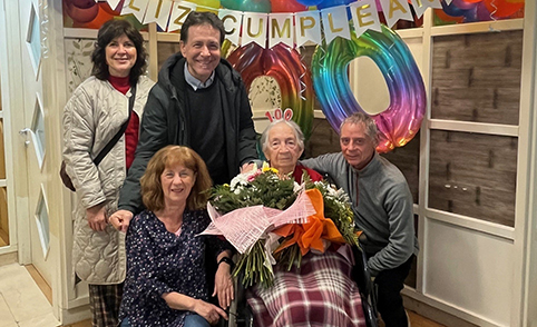 Un siglo de celebración para Corpus Zugazagoitia La cumpleañera Corpus celebra su siglo. (BU)