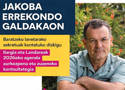 Jakoba Errekondo compartirá secretos de la huerta el 22 de enero Jakoba Errekondo