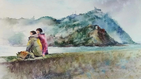 ‘Ovejas en el País Vasco… y algo más’ de Victoria Chernenko en Taberna Mayor Una obra de Victoria Chernenko.