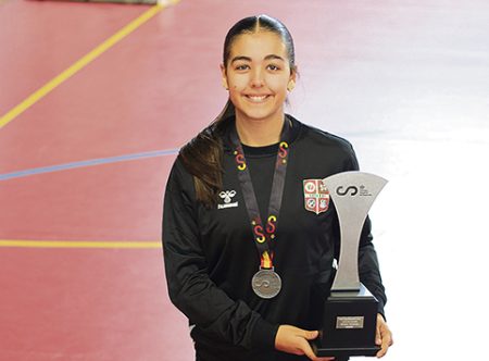 Andrea Chaves, subcampeona con la Selección Infantil Femenina de Euskadi Andrea Chaves, subcampeona con la Selección Infantil Femenina de Euskadi. (AC)