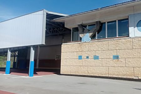 Repararán la cubierta del Polideportivo Unkina El Polideportivo Unkina. (UU)