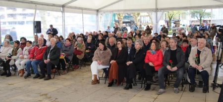 Durango conmemoró el 89º aniversario del bombardeo Un momento del homenaje (DU)