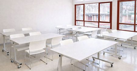 Las aulas de estudio de la Biblioteca Bizenta Mogel. (DU)