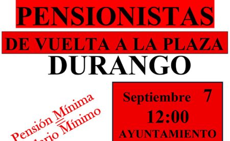 Nuevas movilizaciones de los pensionistas a partir del 7 de septiembre