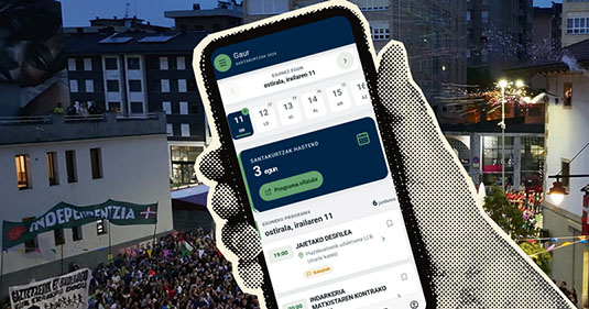 Crean una aplicación web para consultar el programa de Santakurtzak en el móvil